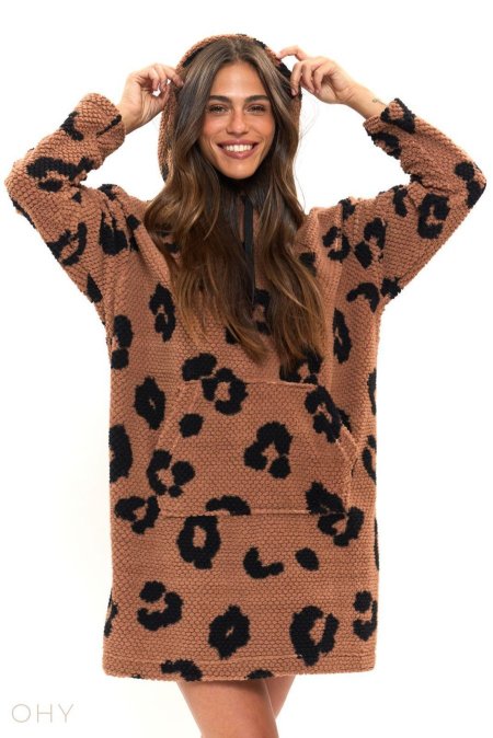 טוניקה פלאנל פליז מנומר