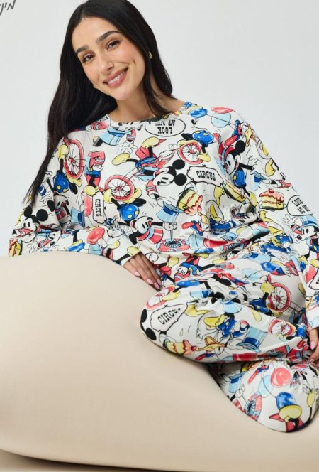 סט פיג'מה ארוכה mickey