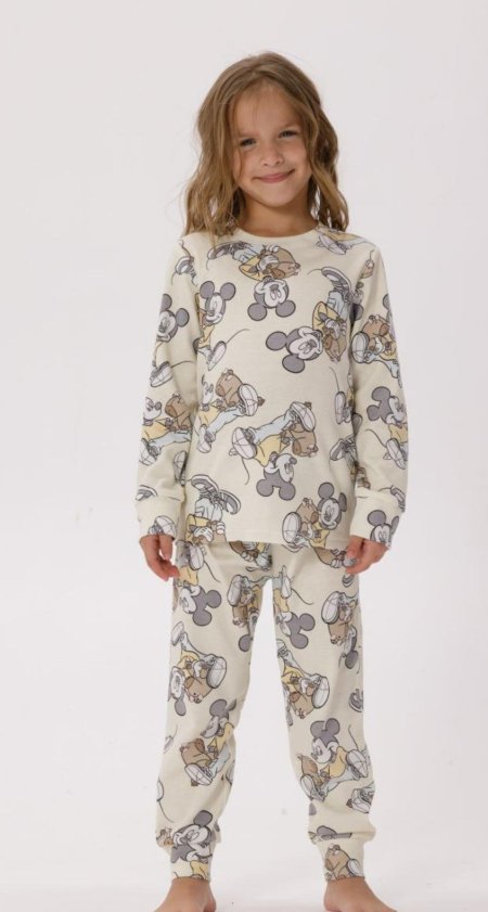 סט פיג'מה ארוכה MICKEY