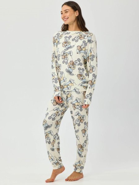 סט פיג'מה ארוכה דקה מיקי