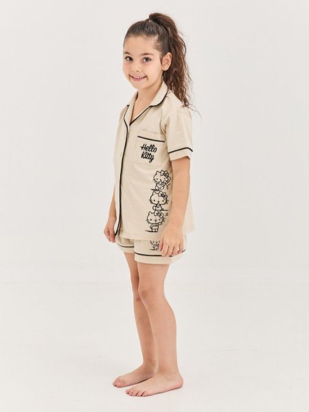 סט פיג'מה מכופתרת