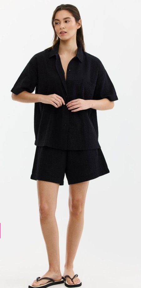 סט פיג'מה מכופתרת אייבי