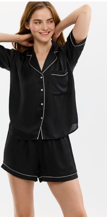 סט פיג'מה מכופתרת סטאן